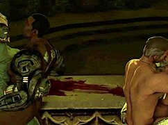 mortal kombat pt2 kano and johnny cage in suggestive gay sex