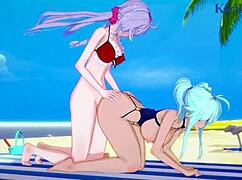 Cagliostro, chris yukine, maria cadenzavna eve in intense futanari sex