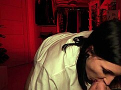 Hot Brunette Babe Rides Monster Cock, Tight and Rough