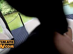 POV outdoor sex reunion with footjob babe Veronica Leal bending over for wild fucking