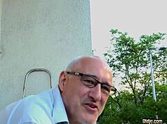 Damn, this beautiful teenie just swallowed cum from an old man! 😲