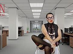 Secretary in office attire