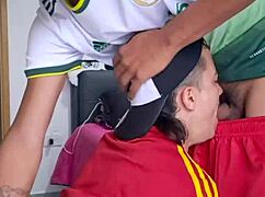 Wow, gay sex in those tight Adidas pants!