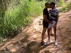 Wow, cruising for gay sex fucking outdoors!