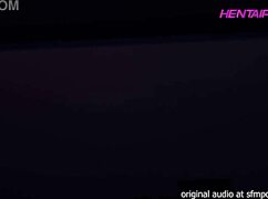 Milf 3D Hentai With Short Hair Green Shirt Big Chest Shorts Thong In Room