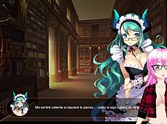 Lin la dragona de hielo engages in detailed mirror scene with monster in anime hentai