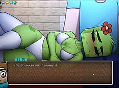 Creeper girl and Piglette make me feel so horny with deepthroat blowjob.