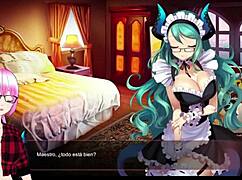 Lin la dragona de hielo engages in detailed mirror scene with monster in anime hentai