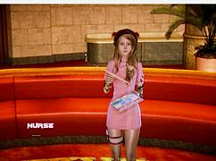 Hey, check this nurse in wild anal action