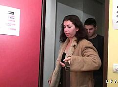 during the casting interview, the french brunette amateur gets her ass fucked and even fisted with a foot