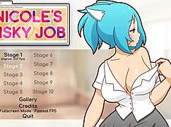 nicole in risky job hentai fondles big tits during massage to attract customers