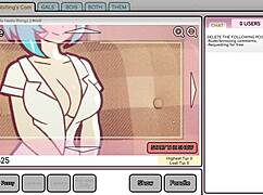 nicole in risky job hentai fondles big tits during massage to attract customers