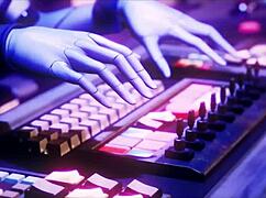 Oh wow, that hot robot slut is sucking my dick in space!