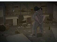 I-I can't believe this hentai scene with the tenants of the dead, it's so intense and stuff