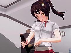 sister's anal tease with edging handjob in uncensored anime