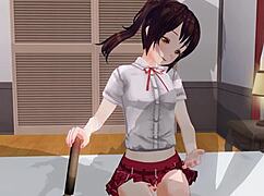 sister's anal tease with edging handjob in uncensored anime