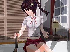 sister's anal tease with edging handjob in uncensored anime