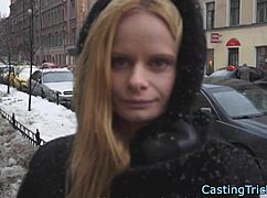 Casting newbie bends over and rides cock in doggystyle.