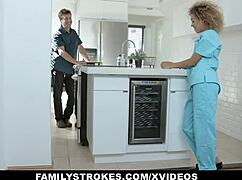 familystrokes caramel ebony teen xianna hil throatfucked by stepbro