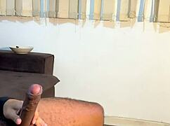 Feeling the pleasure and pain, the young twink cums twice from the huge brazilian cock