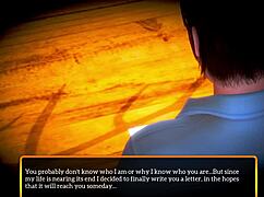 Redhead milf in erotic anime game with big tits 😏