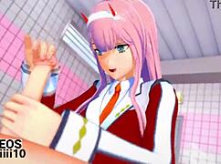 Yo, check Zero Two giving a wild blowjob in this hentai! 😜