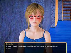 Blonde Character With Small Tits In Family Game