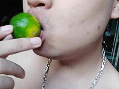 I lick my Chinese pussy during masturbation