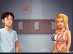 Intense Public Beach Reverse Gangbang With Friends Kissing And Fucking Pierced Tits