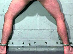 BDSM master ties up hot twink for domination and monster cock play.