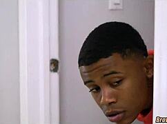 This old man is eating that hot black pussy