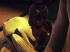 genshin impact hentai - fishl begs for creampie, little 18+ bitch in bdsm