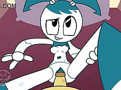 jenny and sheldon parody gets wild with brokenrobot blowjob action