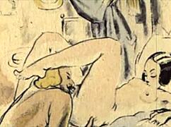 have you seen this vintage erotic illustration? it's so hot and antique.