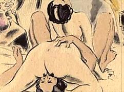 have you seen this vintage erotic illustration? it's so hot and antique.