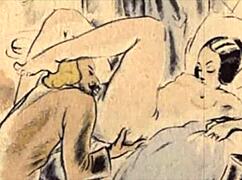 have you seen this vintage erotic illustration? it's so hot and antique.