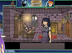 Witch trainer silver part 15 features a sexy brunette teacher with big tits in an anime hentai game.