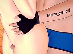 Damn! Gwen Stacy plays with cock between legs in adult version!