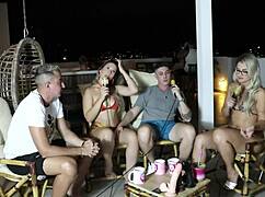 All about swing and pleasure, they teamed up. Who made that cock so wet with a blowjob? - Elo Cardone, Victor Mustang