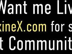 busty maxine x shoves huge toy into her gaping asian cunt