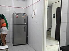 house maid sucks my cock while fingering her pussy