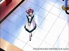 Sexy anime maid getting pussy fucked 😍