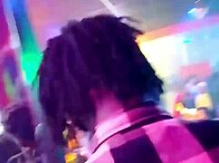 naked ebony stripping at club onyx night out