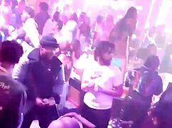 naked ebony stripping at club onyx night out