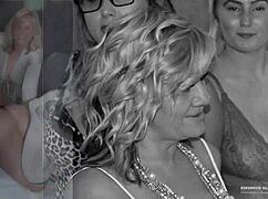 Hot Blonde Sucking Dick in Swingers Foursome