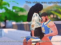 courtside action in 3d anime parody preview