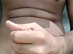 indian gay guy in public playing with his horny big cock