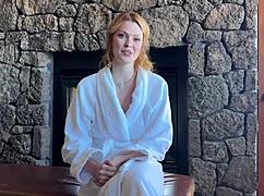 Slutty Redhead Bridesmaid Locked Out and Banged Before Wedding