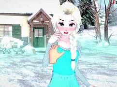 Elsa Sucking And Having Sex In Frozen Fantasy With 3D Cartoon Hentai