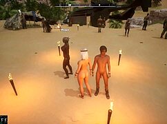 Guy fucks two sluts in public!